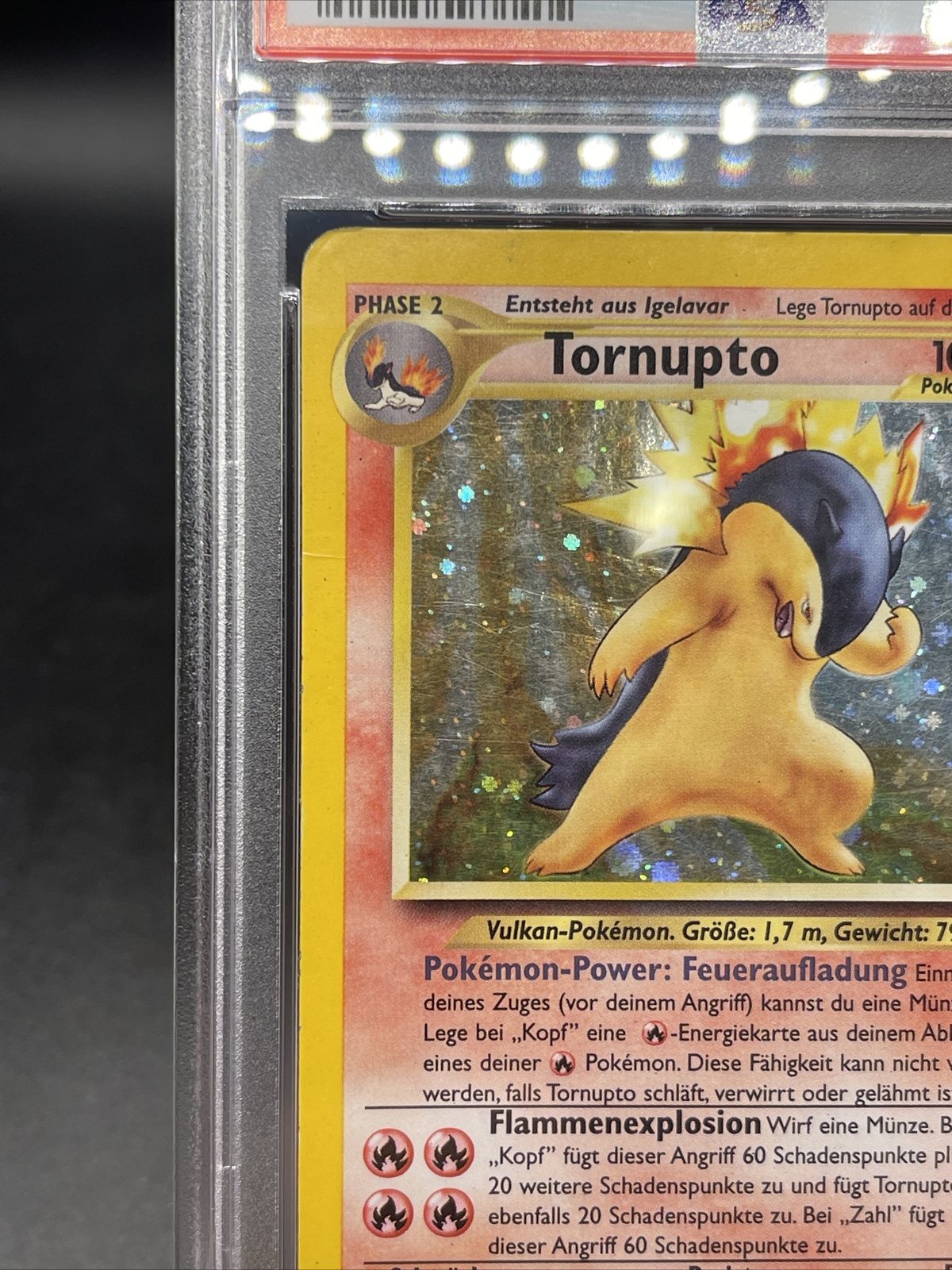 PSA 2 (MK) GERMAN TORNUPTO (Typhlosion) #17 /111 Pokemon Neo Genesis Cosmos Holo – Photo 3